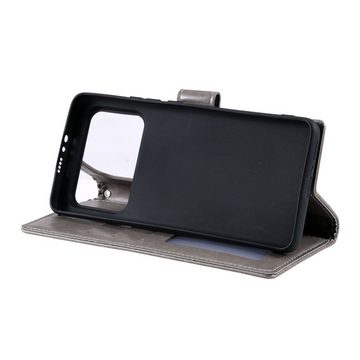 CoverKingz Handyhülle Hülle für Xiaomi Mi 11 Ultra Handyhülle Flip Case Cover Schutzhülle 17,8 cm (7 Zoll), Klapphülle Schutzhülle mit Kartenfach Schutztasche Motiv Mandala