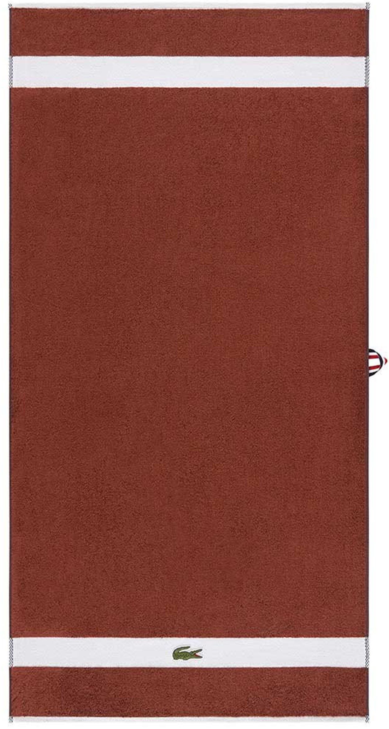 Lacoste Duschtuch LCASUAL, Frottier (1-St), mit Label-Applikationen und Bordüre