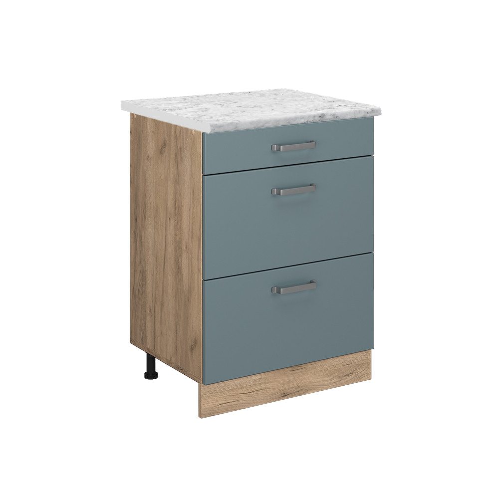 Vicco Unterschrank R-Line, Blau-Grau/Goldkraft Eiche, 60 günstig online kaufen