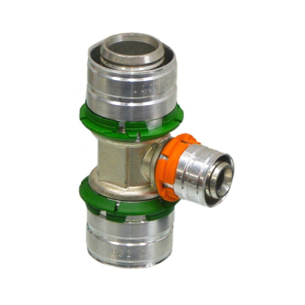 UPONOR Wasserrohr Uponor S-Press PLUS MLC T-Stück reduziert 25 x 20 x 16mm
