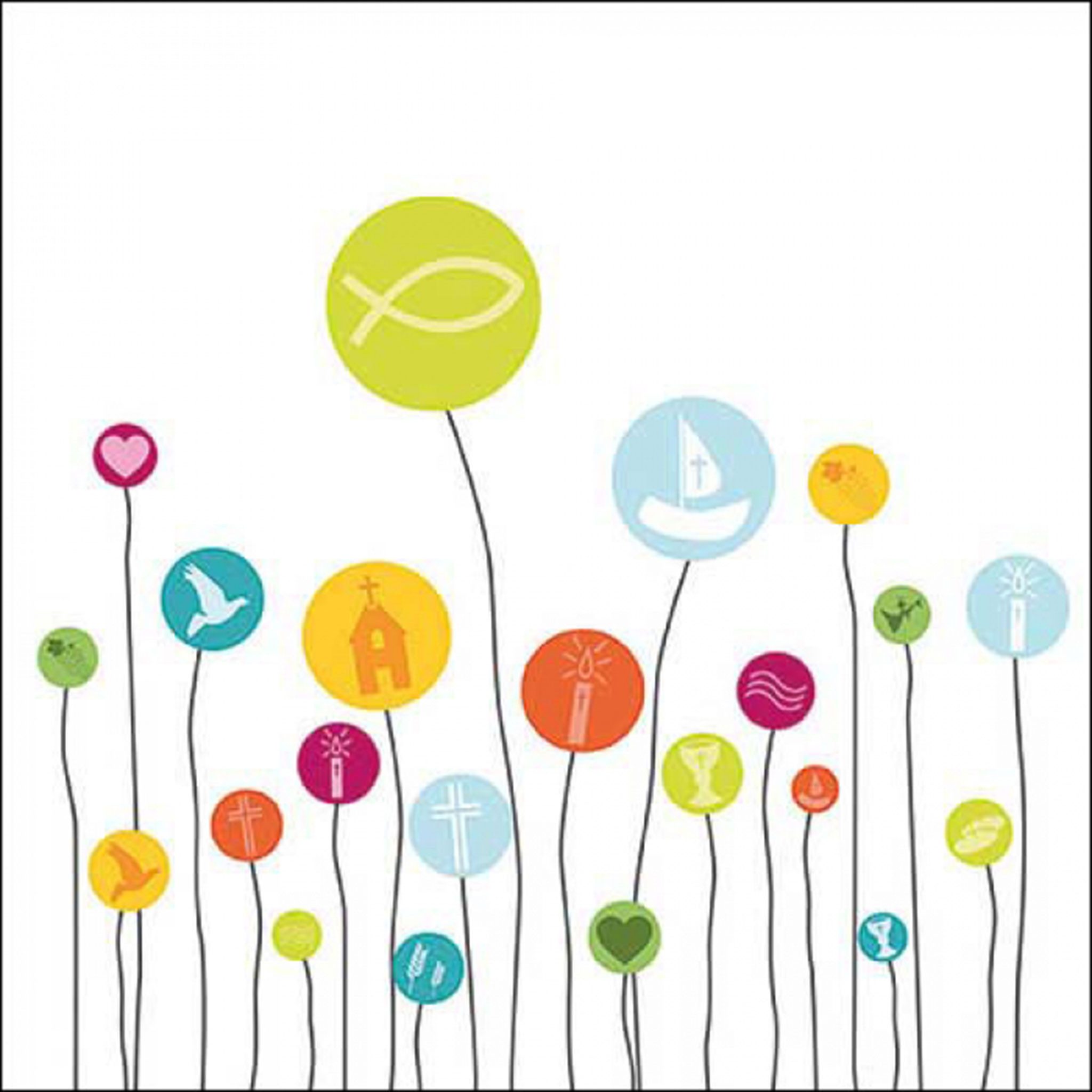 Ambiente Luxury Paper Products Papierserviette, Салфетки Papier 33x33cm 3-lag. mit christlichem Symbol Motiv 20 Stk