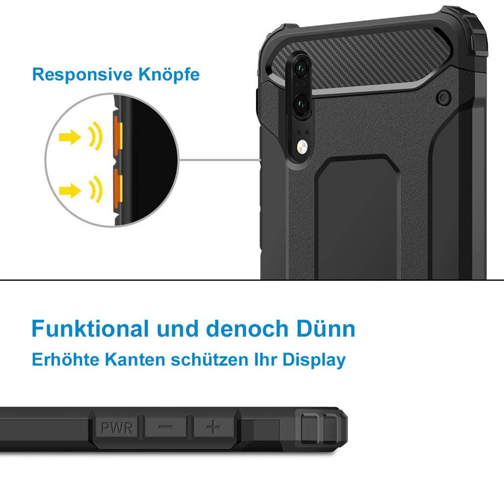 FITSU Handyhülle Outdoor Case für Huawei Hülle Robuste Schutzhülle Cover Bumper, Hülle für Huawei P30 Pro, P30, P30 Lite, Mate 20 Lite, P20, P20 Lite