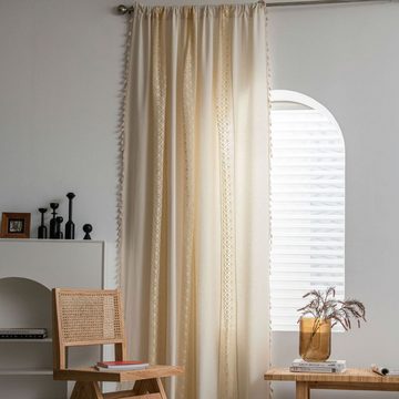 Vorhang Boho-Vorhang für Schlafzimmer, lichtfilterend, 1 Panel 60cmx150cm, Truyuety, (1 St)