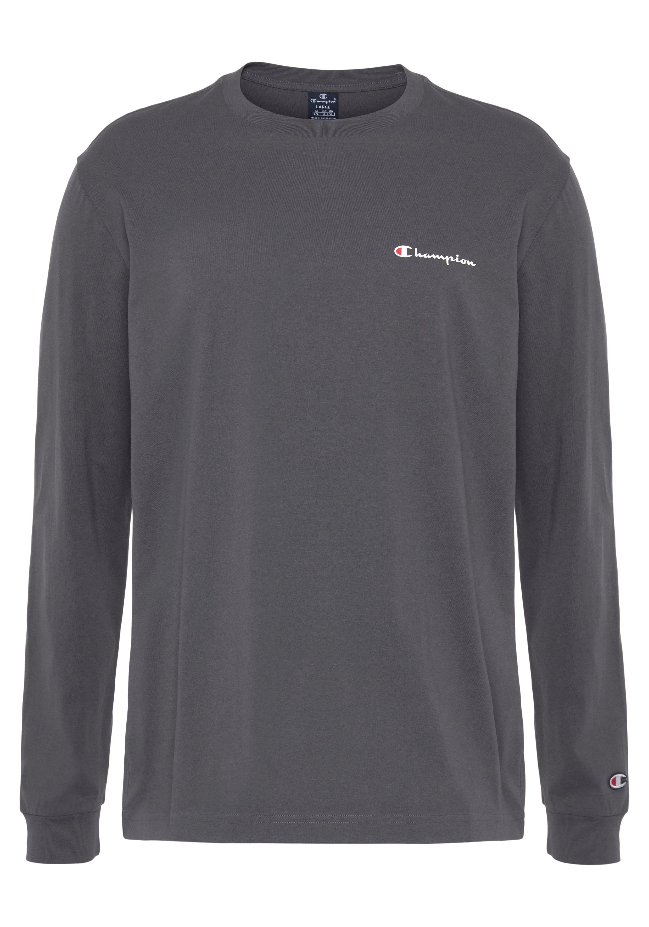 Champion T-Shirt Classic Crewneck Long Sleeve T-Shir grau