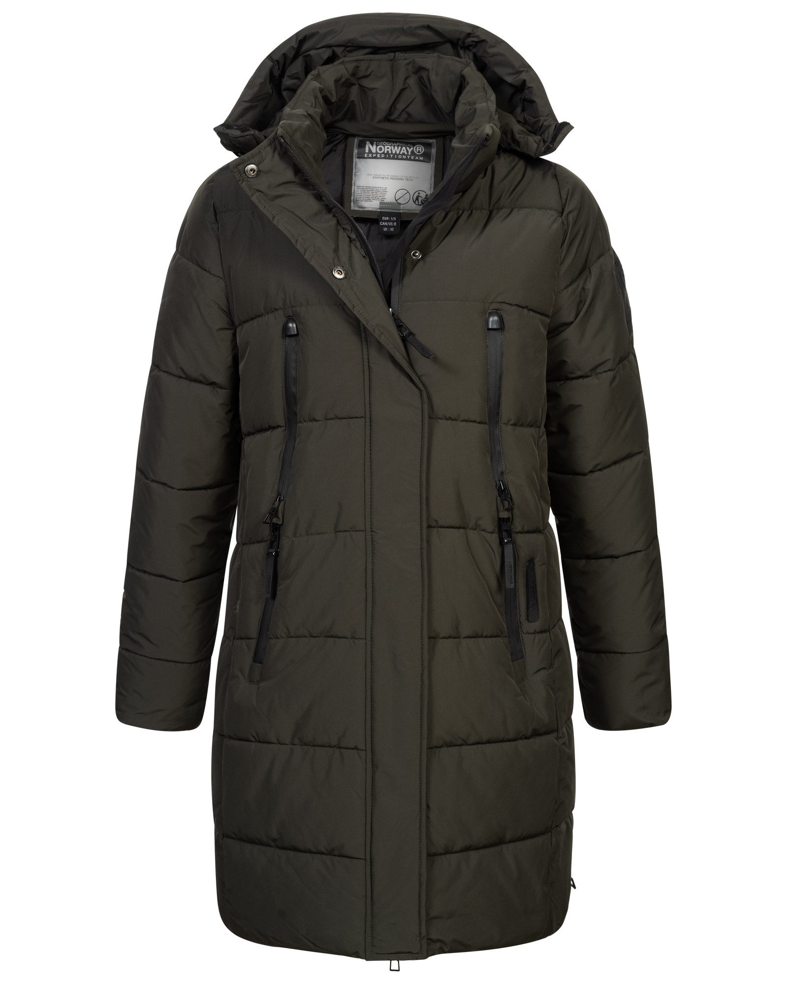 Geographical Norway Parka Damen Winter Jacke Mantel Parka Steppjacke Steppmantel Wintermantel