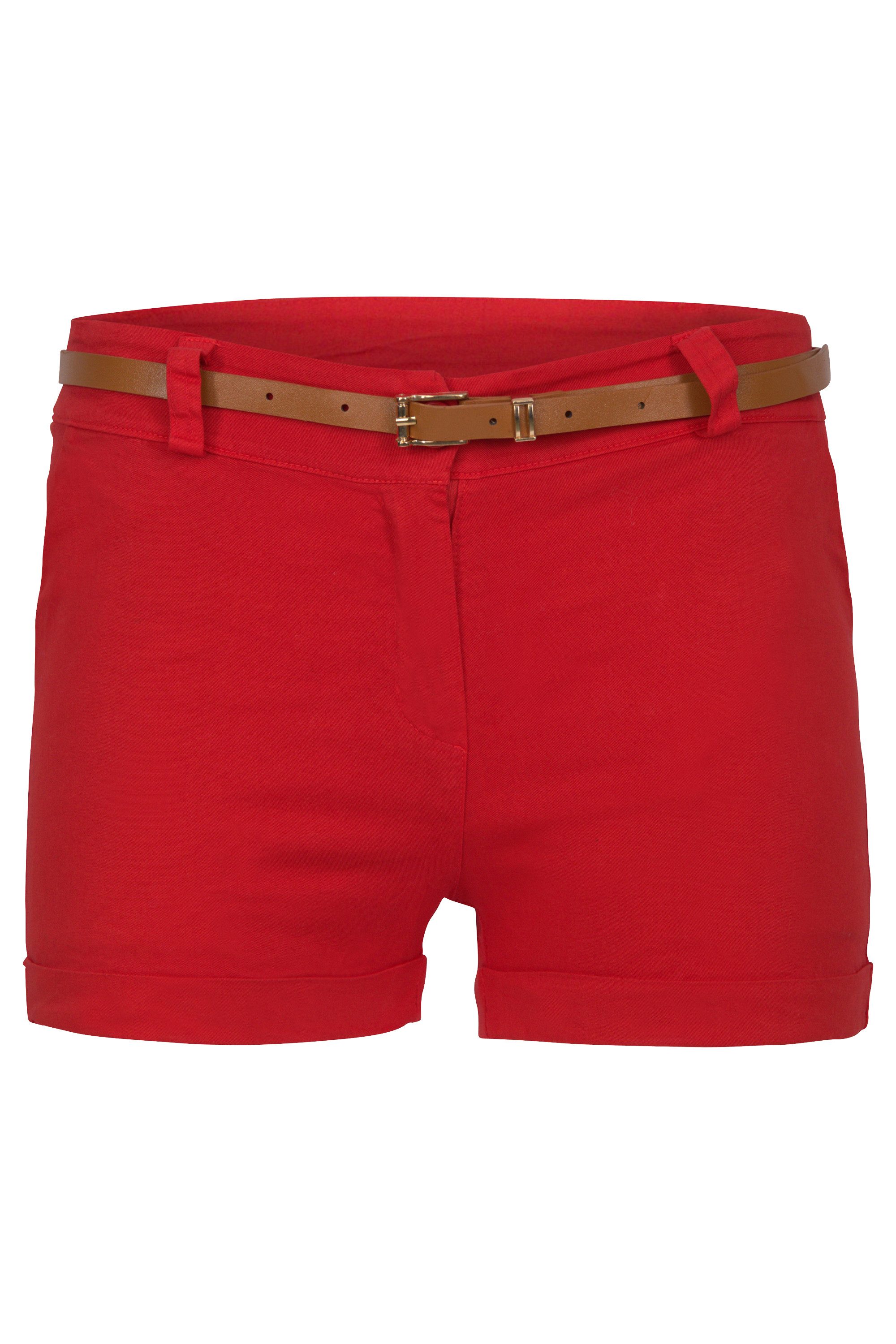 Bermudas malito Damen Chino Shorts in Unifarben, lässige kurze Hose, Bermuda