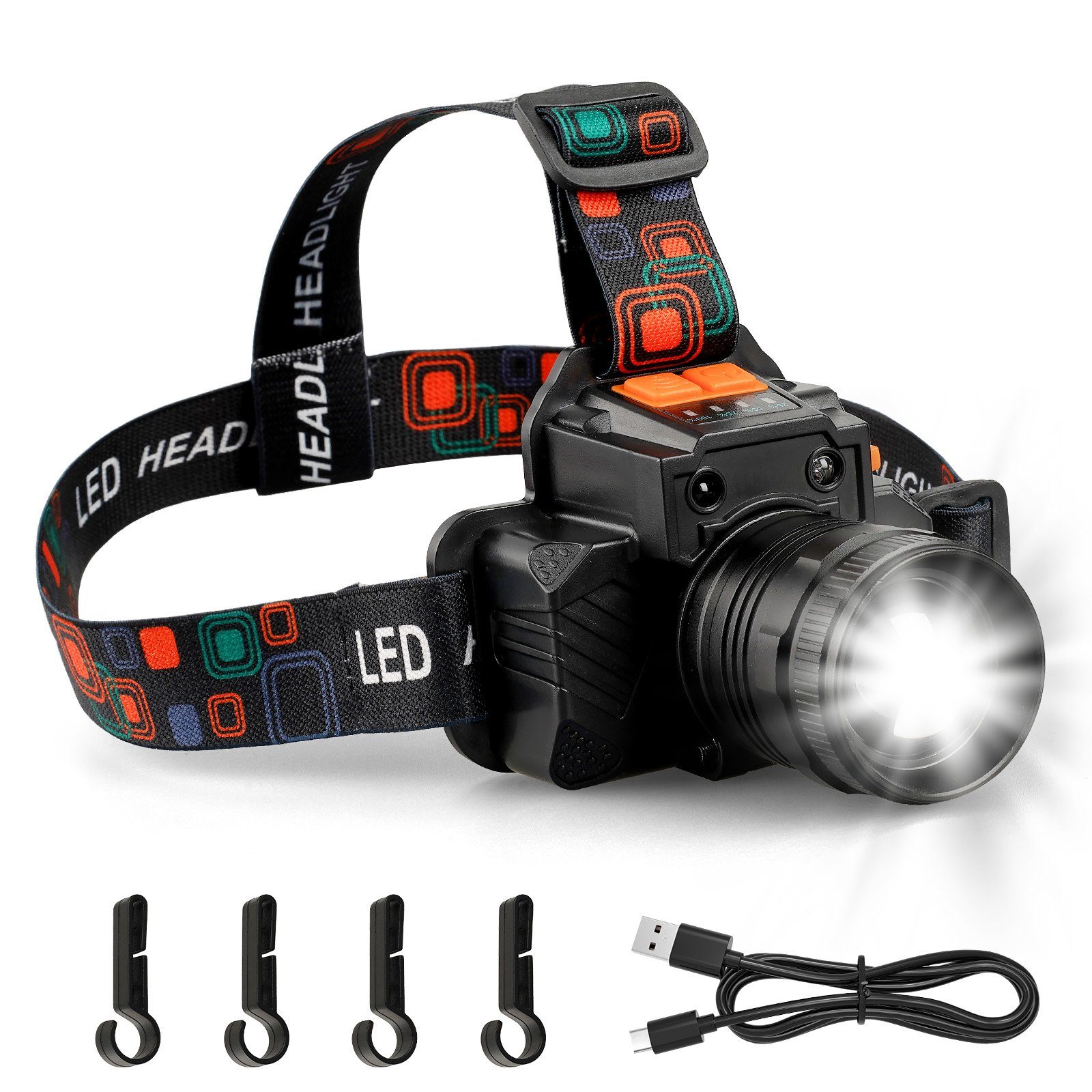 Mustbau LED Stirnlampe, Kopflampe, Taschenlampe, 3 günstig online kaufen