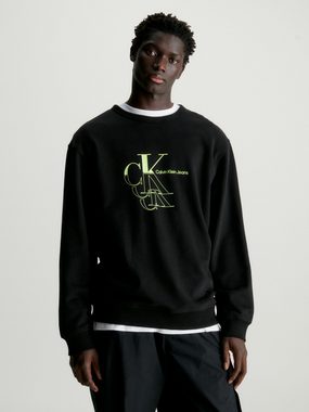 Calvin Klein Jeans Sweatshirt MONOGRAM ECHO CREW NECK mit Logodruck