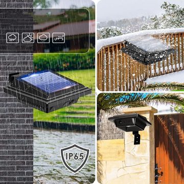 KEENZO LED Dachrinnenleuchte 4Stück 40LEDs Dachrinnen Solarleuchten Wegeleuchte für Haus, Zaun, Warmweiß