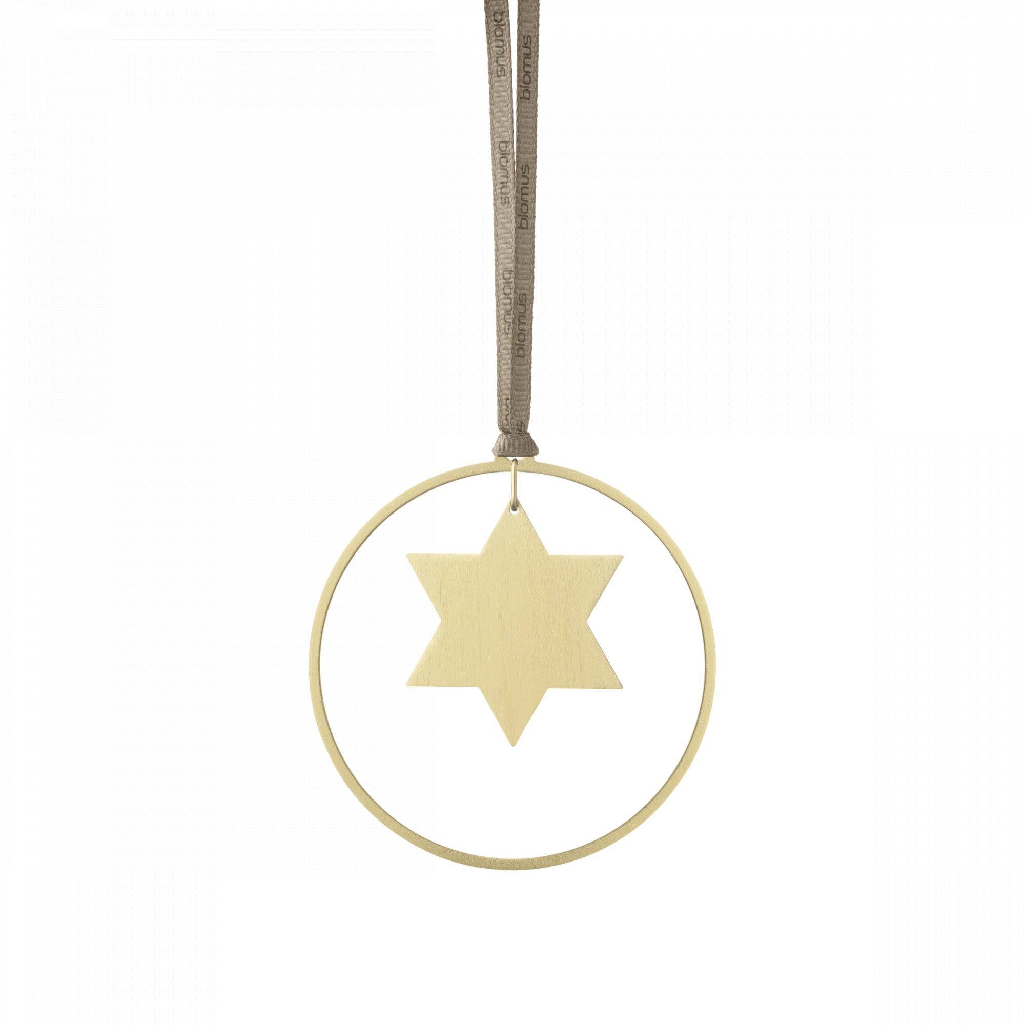 blomus Christbaumschmuck -KITAI- Edler Weihnachtsschmuck im 4er Set: Skandinavische Eleganz (4-tlg), Designer, Weihnachten, 4er Set, Hochwertig, Formen, Messing, Satinband