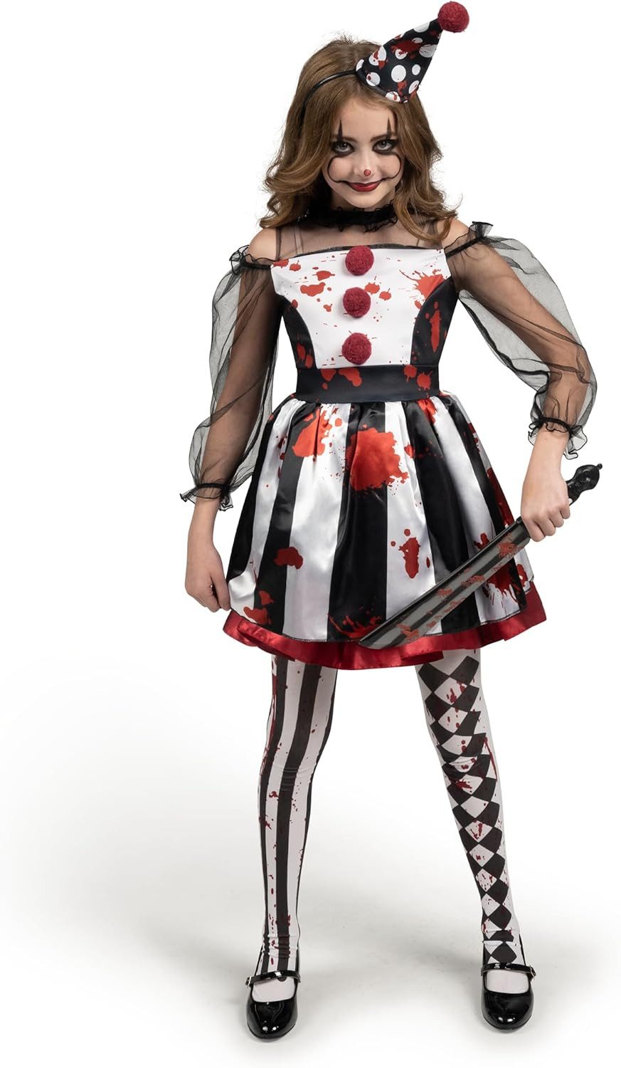 Spooktacular Creations Clown-Kostüm Spooktacular Creations Clown Kostüm, Mädchen Halloween
