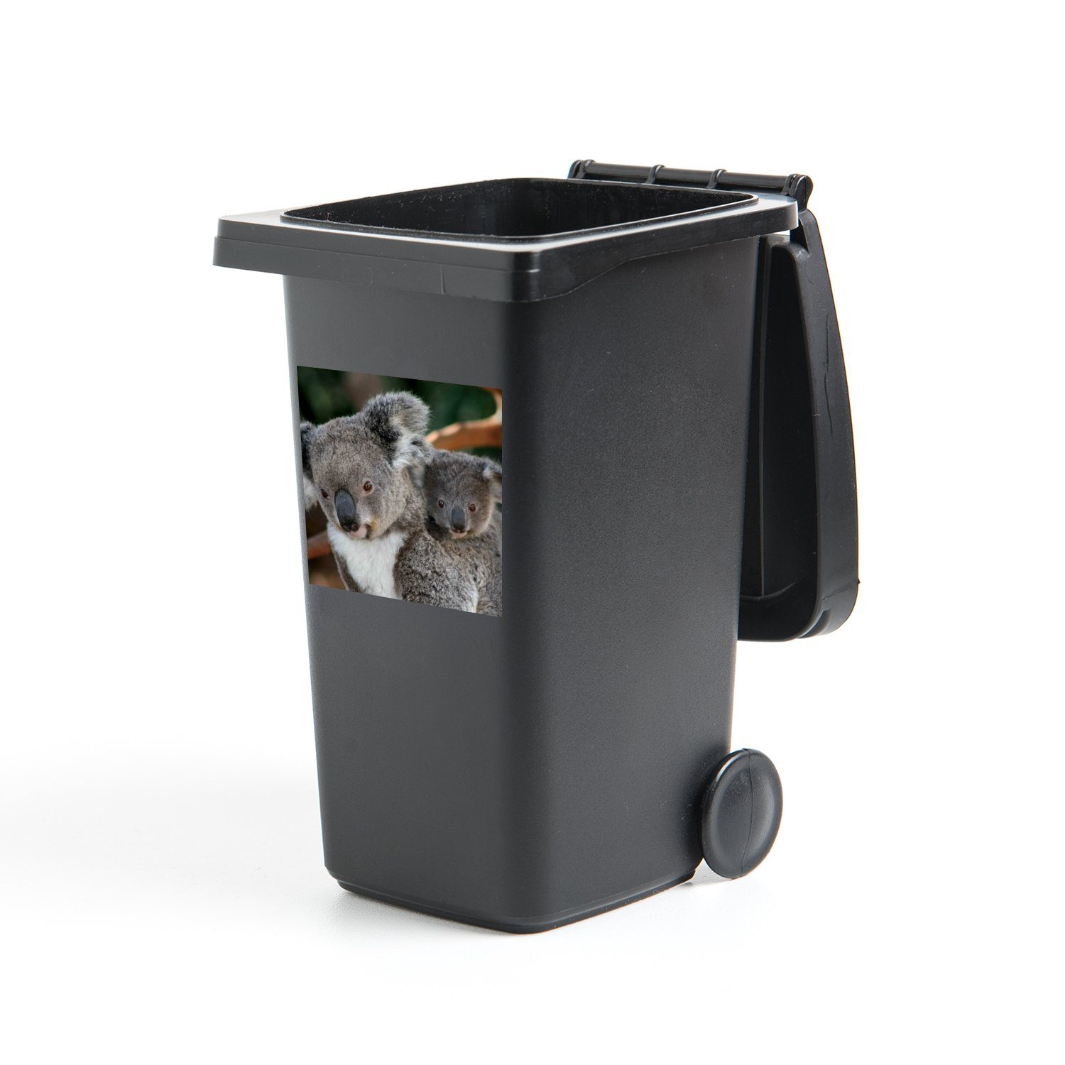 MuchoWow Wandsticker Koalas - Vater - Sohn - Jungen - Mädchen (1 St), Mülleimer-aufkleber, Mülltonne, Sticker, Container, Abfalbehälter