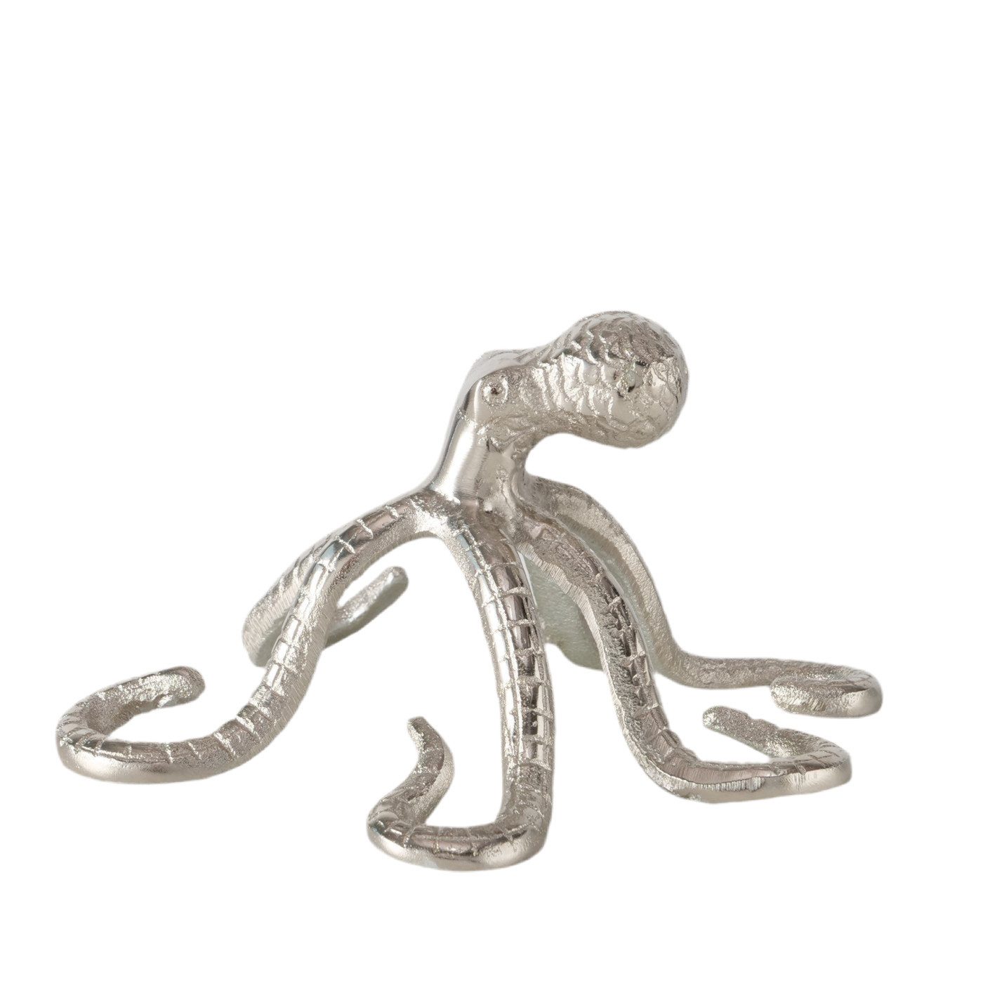 Dekofigur Dekofigur Octopus Silber Glänzend aus Aluminium