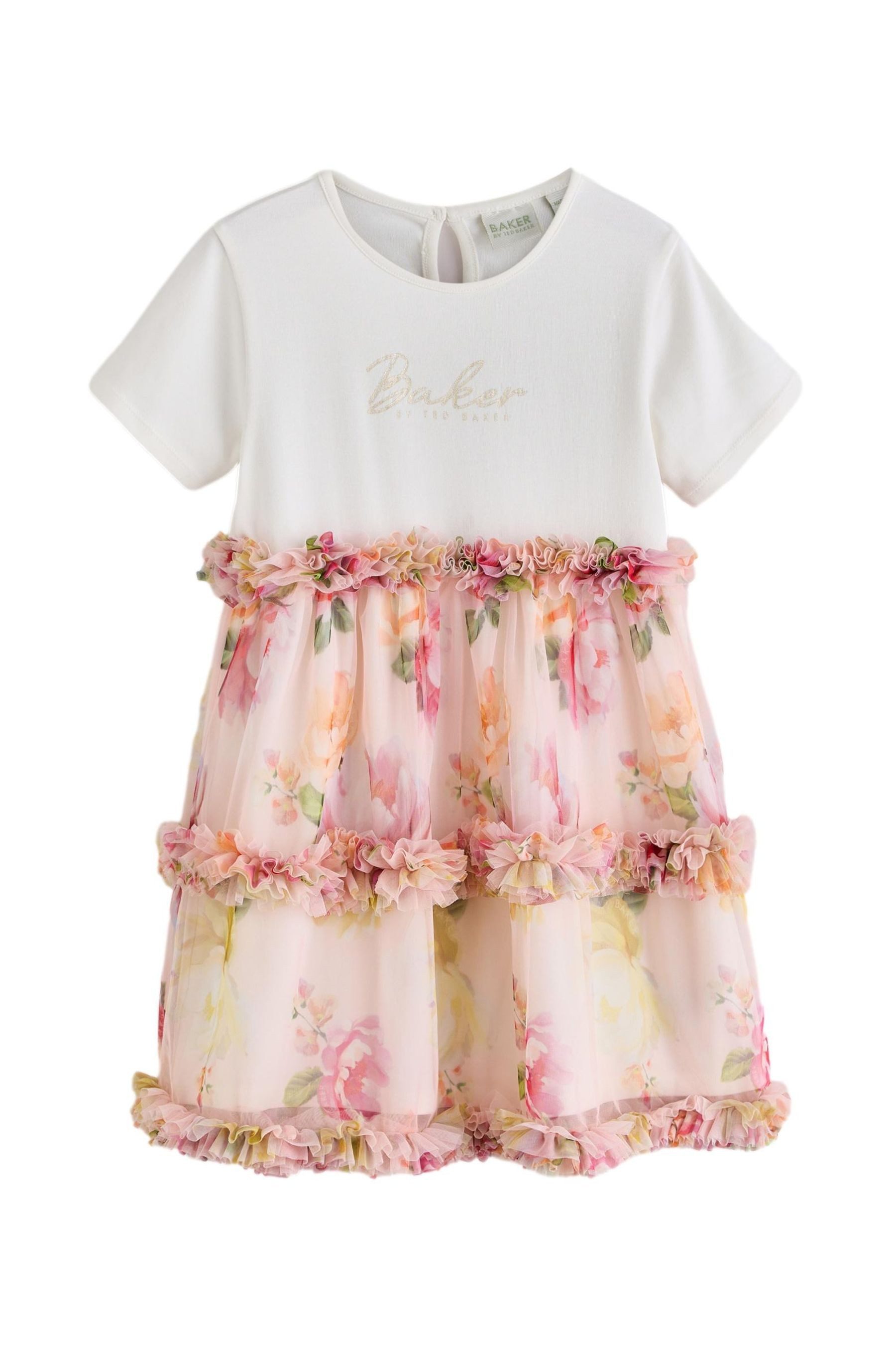 Tüllkleid Baker by Ted Baker Rüschenkleid mit Mesh