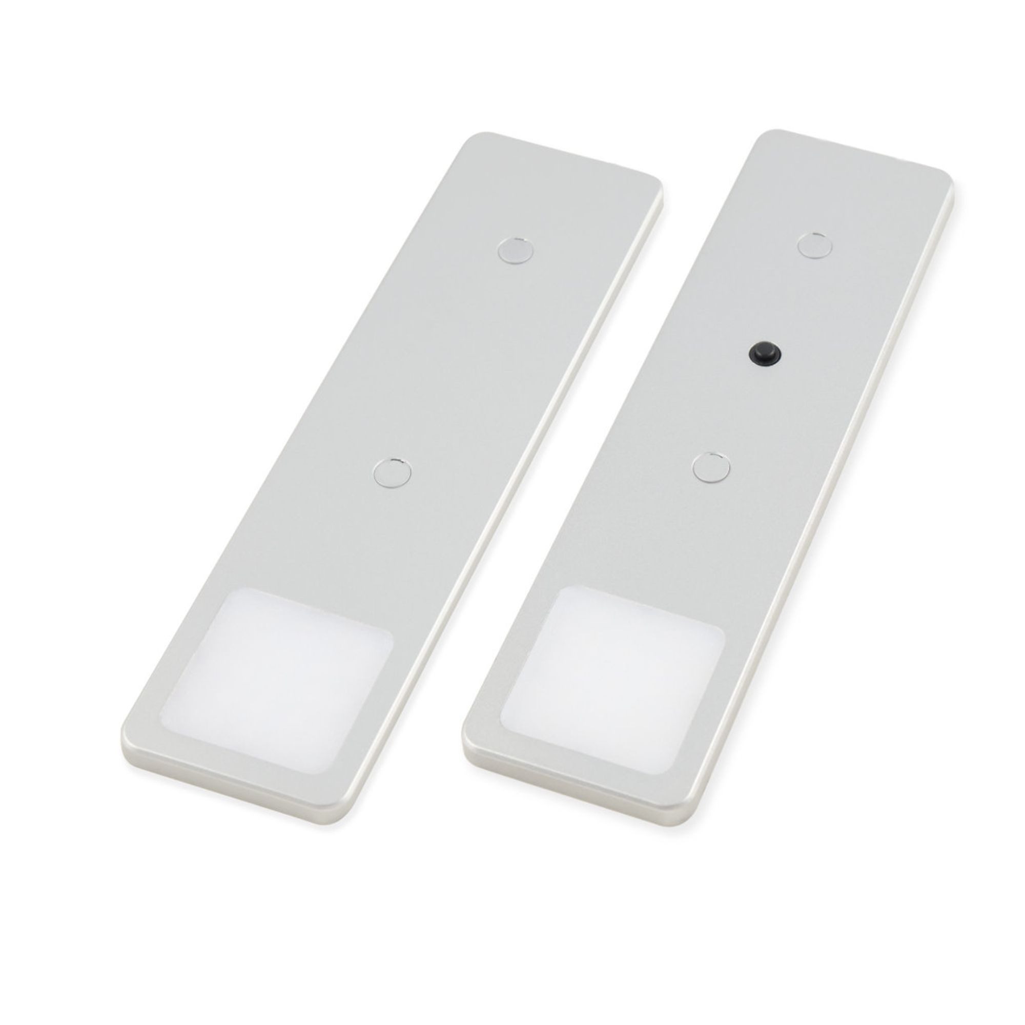 kalb LED Unterbauleuchte LED Unterbauleuchte Solid2, SET silbergrau, mech. Schalter, 3W, 2er Set neutralweiß, warmweiß/neutralweiß