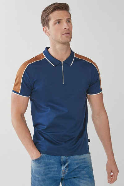 Next Poloshirt »Blockfarben-Polohemd aus mercerisierter Baumwolle« (1-tlg)