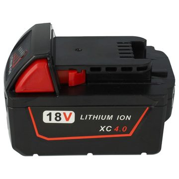 vhbw kompatibel mit Milwaukee 2715-20, 2713-20, 2712-DE, 2720-20, 2719-20, Akku Li-Ion 4000 mAh (18 V)