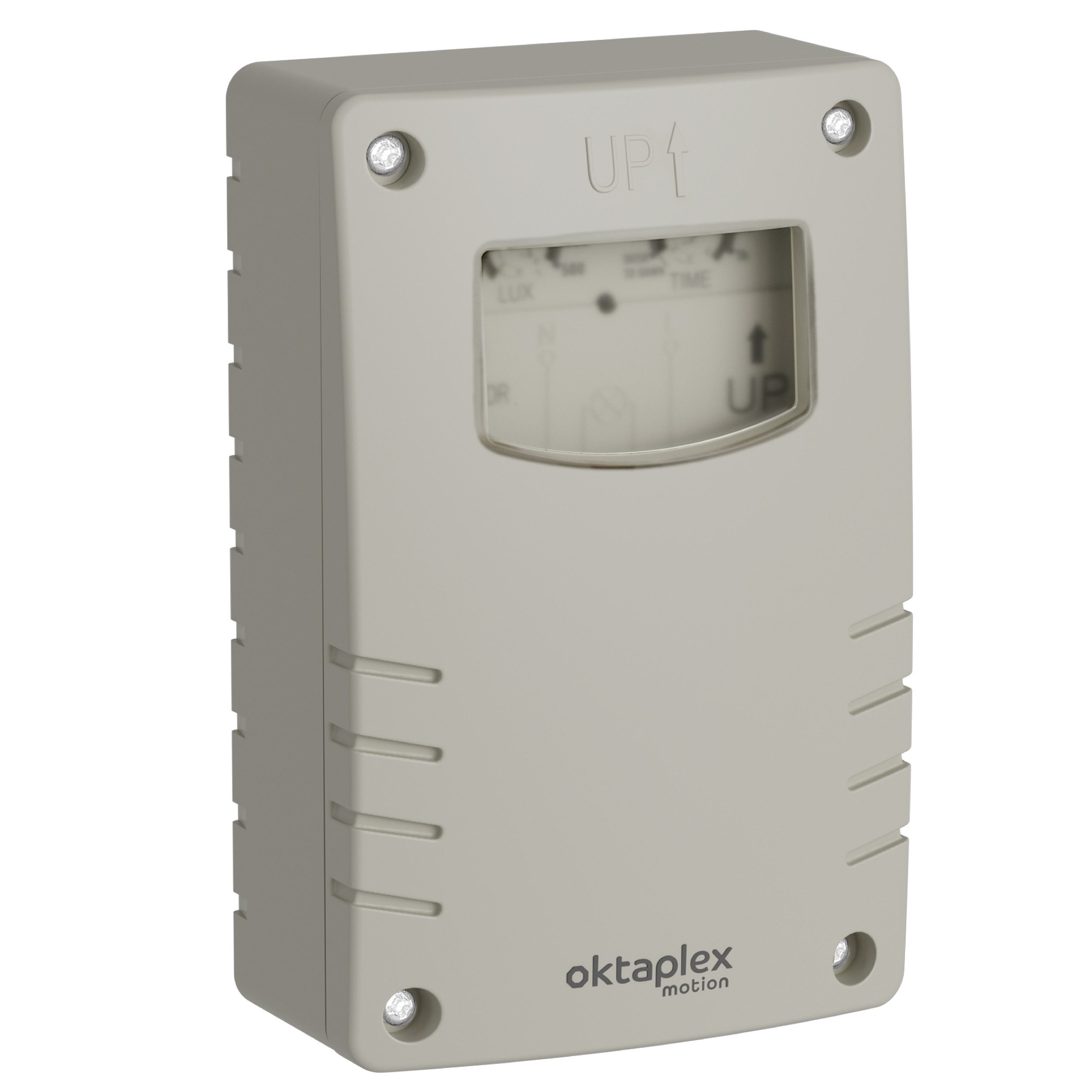 Oktaplex motion Dämmerungsschalter Bela Dämmerungsschalter außen 230V mit Timer IP65 Sensor, (1-St), Dämmerungssensor für Garten grau weiß