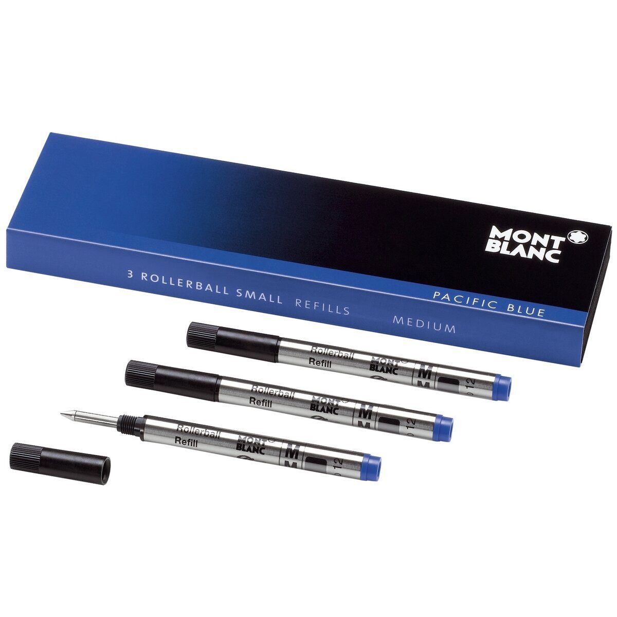 MONTBLANC Kugelschreiber Tintenrollermine Mozart - M small pacific blue 3 Stück.