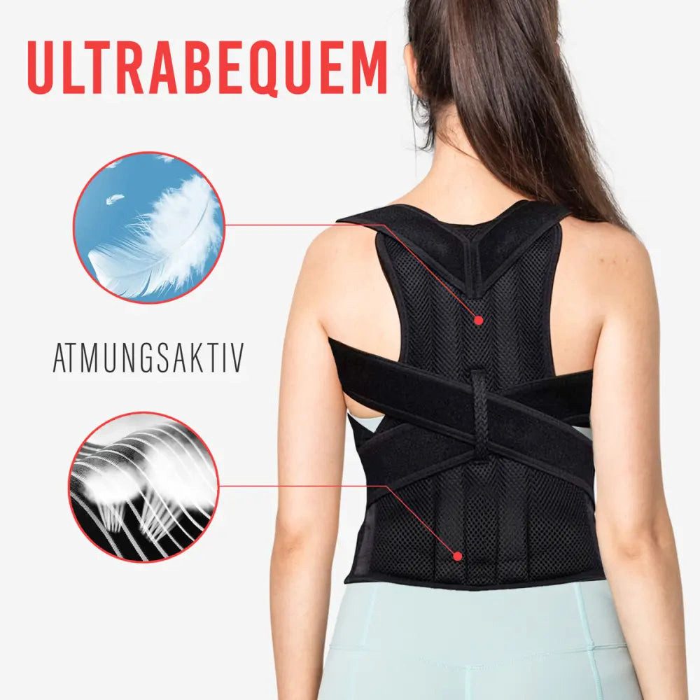 Sport-Knight® Rückenstabilisator Rückentrainer Haltungskorrektur – breit, atmungsaktiv, gepolstert