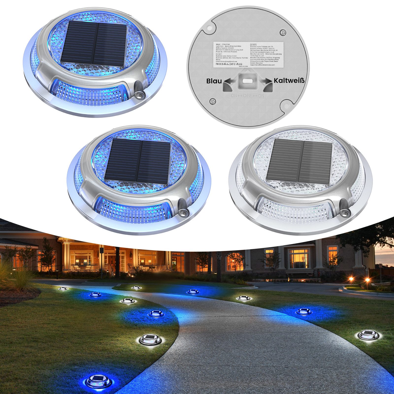 Quntis LED Solarleuchte 4 Stück Aussen günstig online kaufen