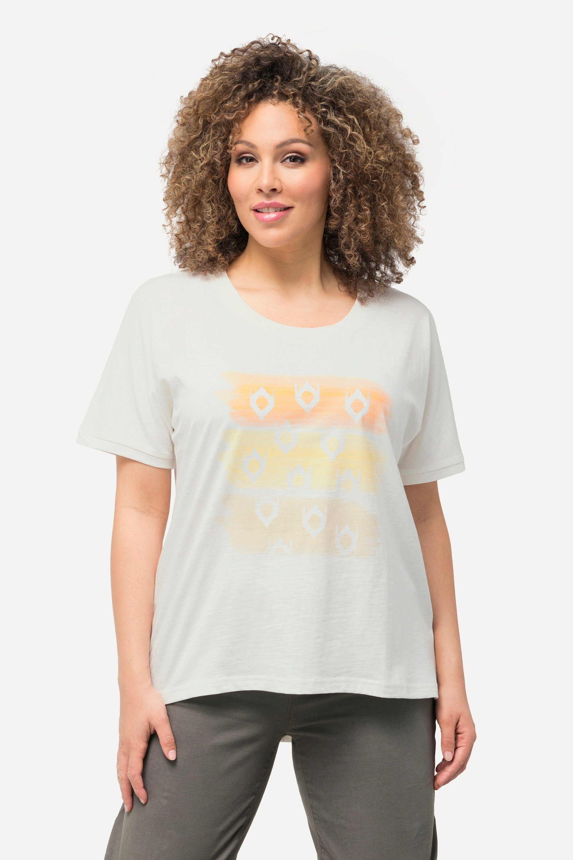Ulla Popken T-Shirt T-Shirt Streifen Oversized günstig online kaufen