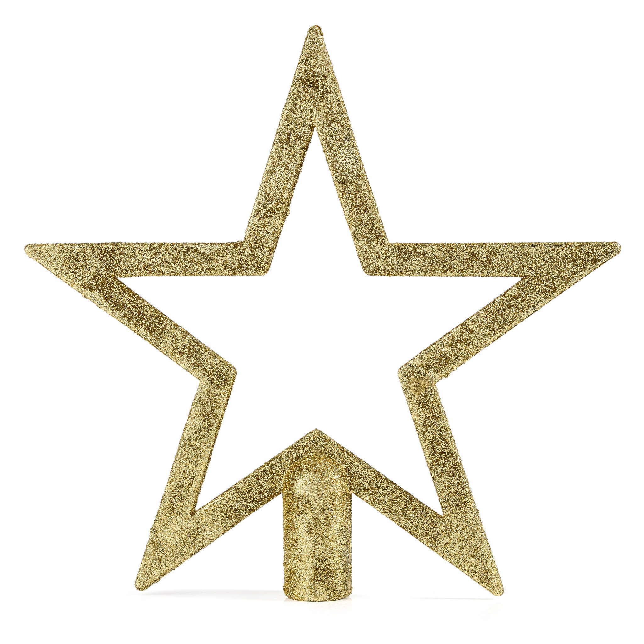 Spetebo Christbaumspitze Weihnachtsbaum Spitze mit Glitzer - offen (1-tlg), offenes Design