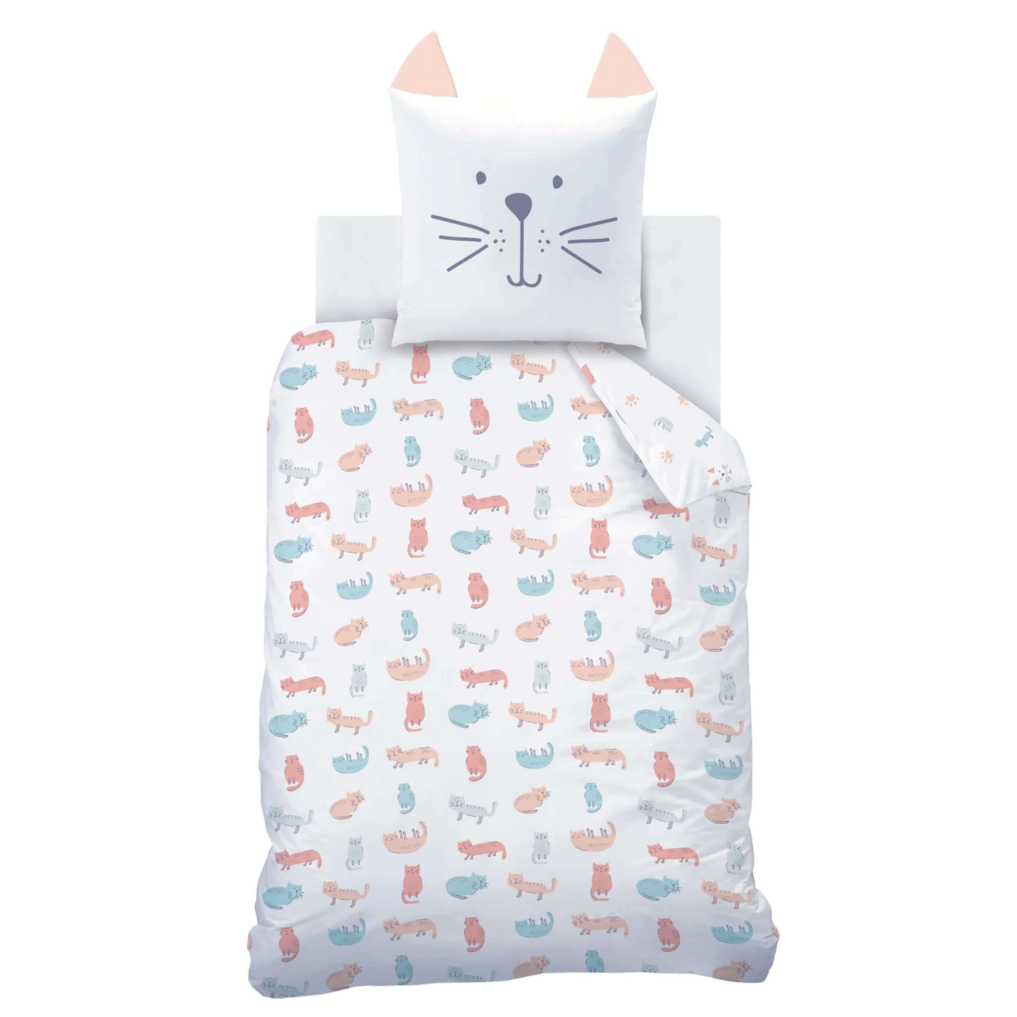 MTOnlinehandel Kinderbettwäsche Cute Cat MIAU Katzenmotiv günstig online kaufen