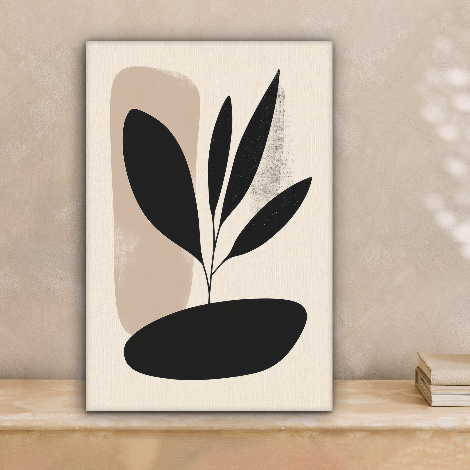 OneMillionCanvasses® Leinwandbild Pflanze - Beige - Japanisch, Fotodruck (1 günstig online kaufen