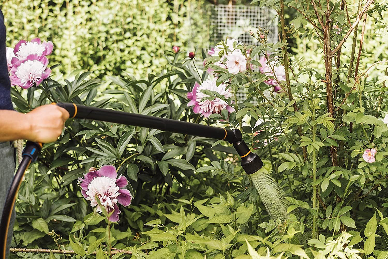 Bewässerungsset Blumendusche 74cm, Gießstab Fiskars Bewässerungsbrause (2-St) Sprühpistole