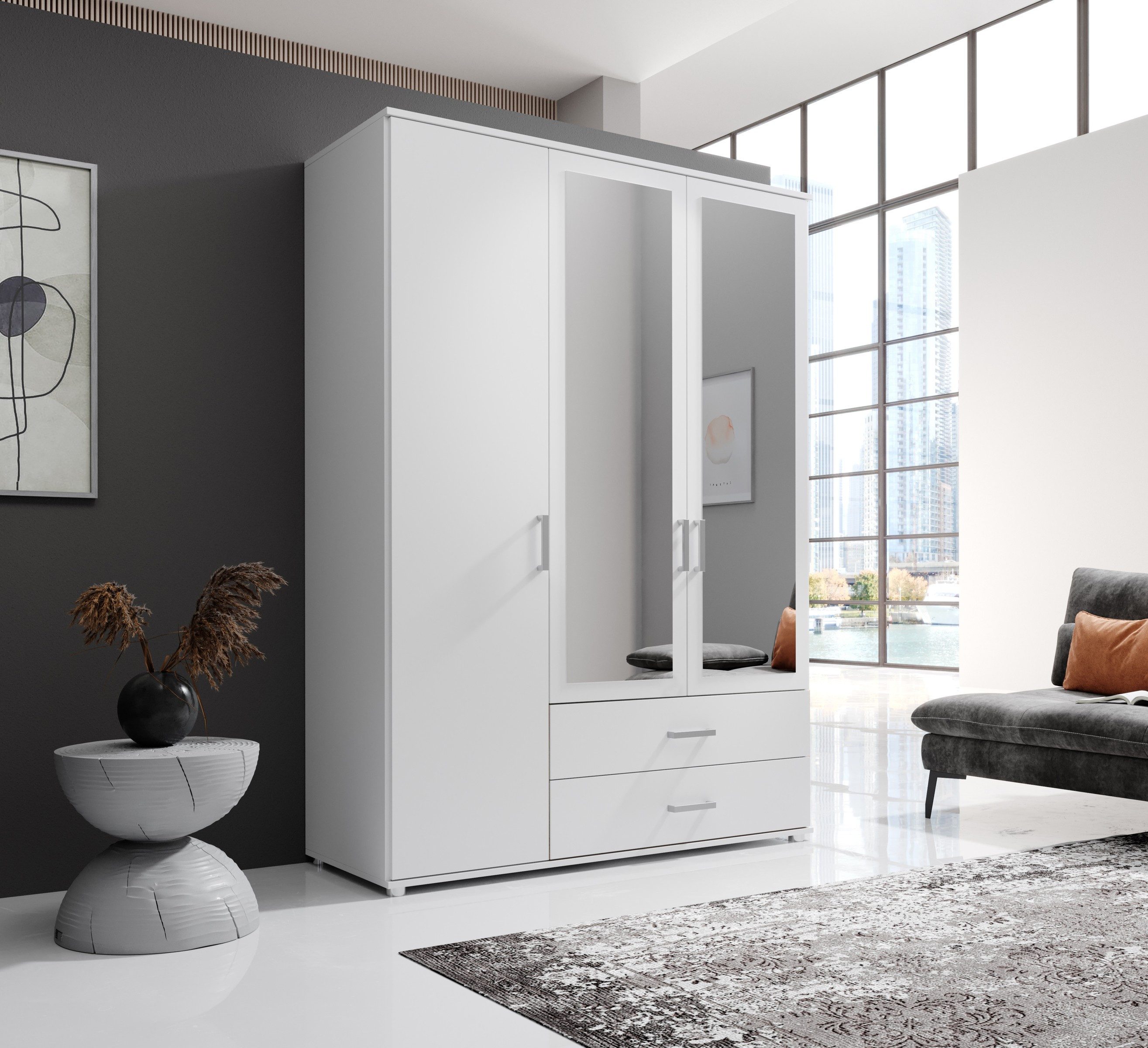 Pol-Power Kleiderschrank 125 x 190 x 51 cm (B/H/T)