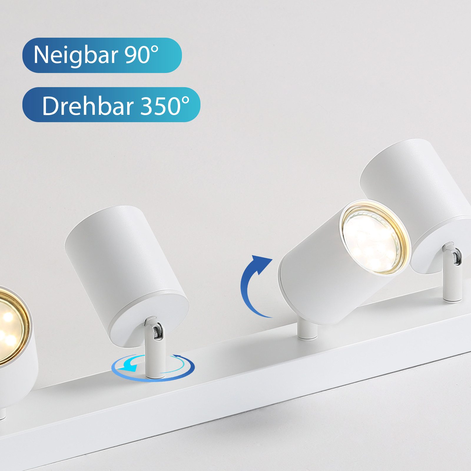 Nettlife Deckenstrahler Weiß Wohnzimmer 1/2/3/4/5/6 Flammig günstig online kaufen