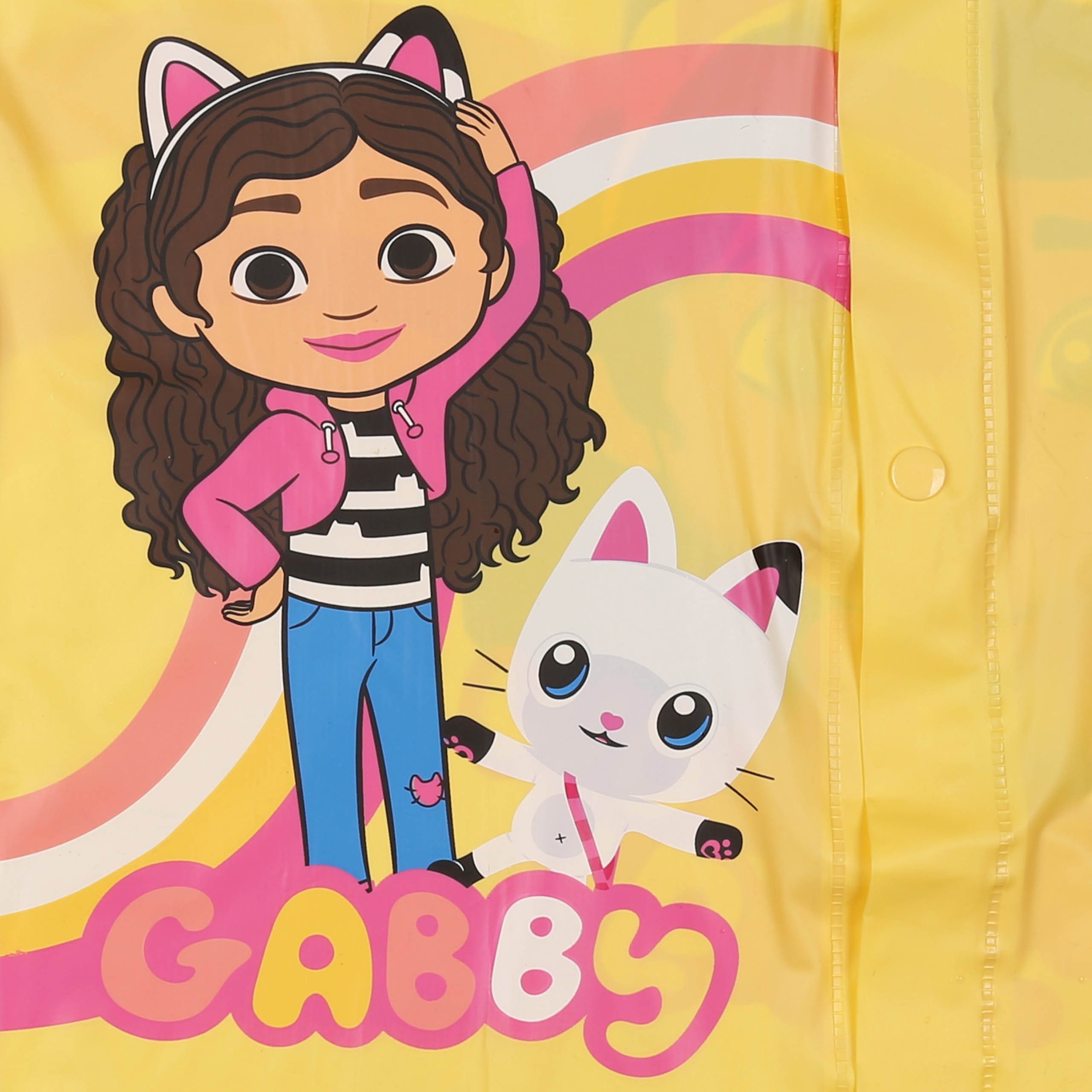 Sarcia.eu Regenmantel Gabby’s Dollhouse gelber Regenmantel mit Kapuze für Mädchen