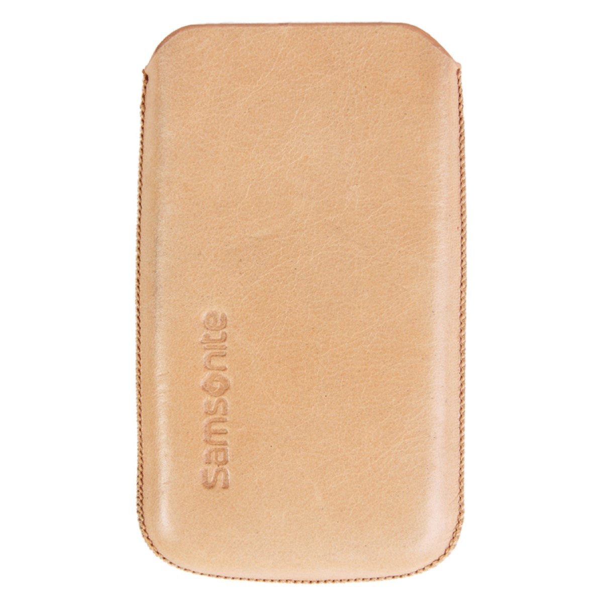Samsonite Handyhülle Leder Universal Pouch Tasche Toledo Beige, hochwertige Schutz-Hülle, Lift-Funktion Etui für klassisches Handy MP4