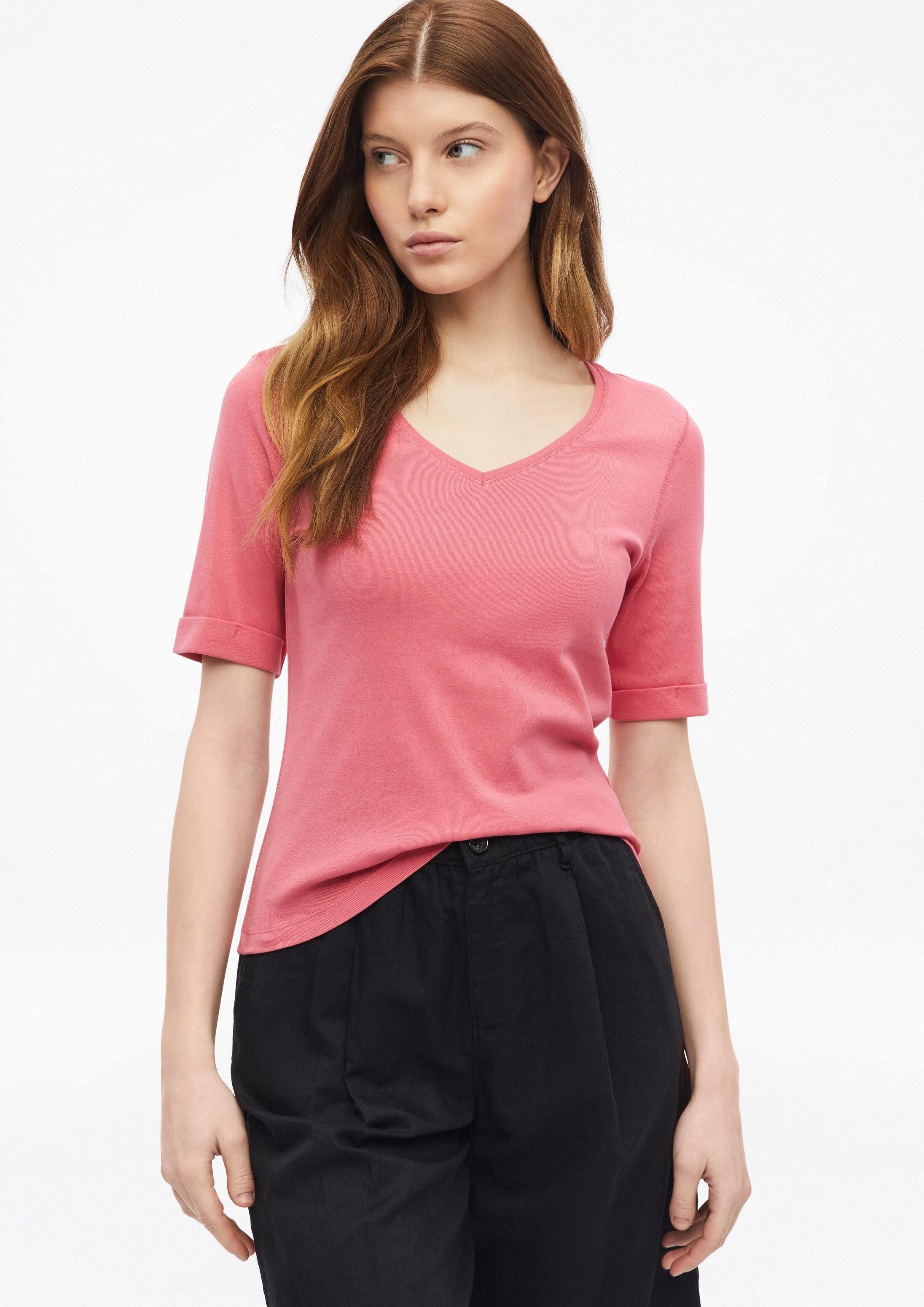 s.Oliver Kurzarmshirt T-Shirt Elastisches T-Shirt im Slim Fit