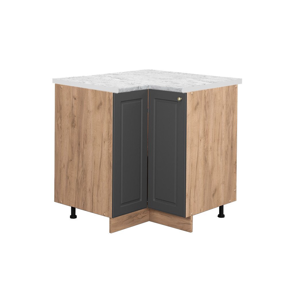 Vicco Eckunterschrank Fame-Line, Anthrazit-Gold/Goldkraft Eiche, 80.5 günstig online kaufen