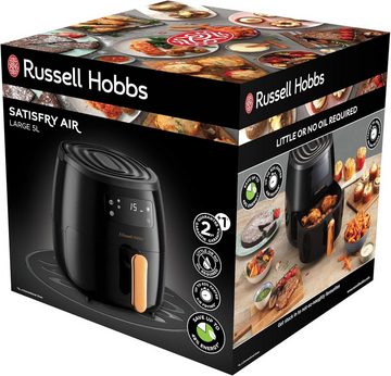 Russell Heißluftfritteuse Hobbs XL 5l [7 Kochfunktionen, inkl Tragegriff spülmaschinenfest, 1650,00 W, Timer&Temperaturregelung 80°-200°C, Fritteuse ohne Öl, Grillen, Backen