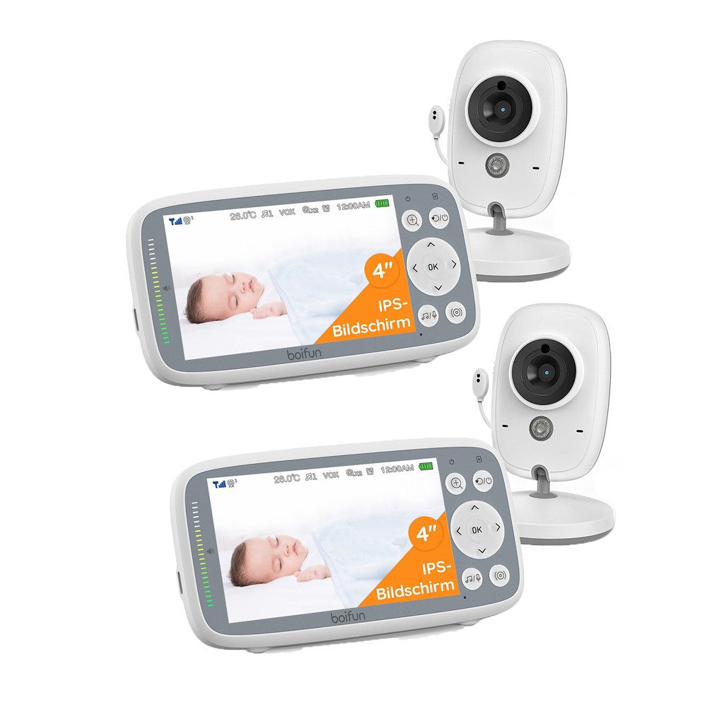 Video-Babyphone 2 STK Babyphone mit Kamera 4 Zoll Video-Babyphone Nachtsicht