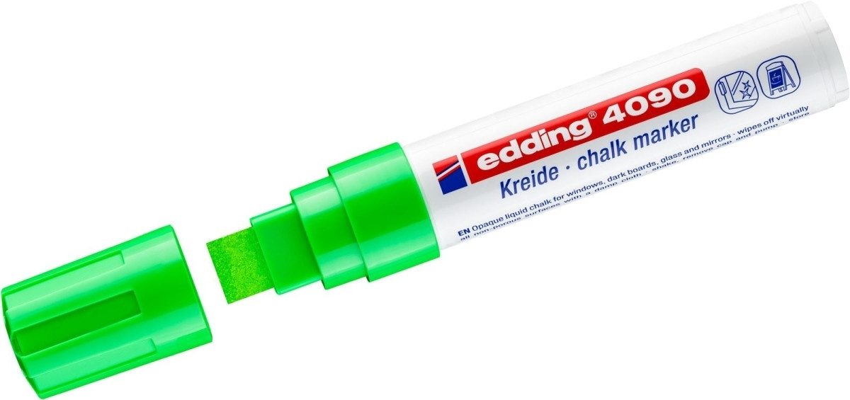 edding Filzstift Kreidemarker edding 4090 4-15mm hellgrün (5 Stück)