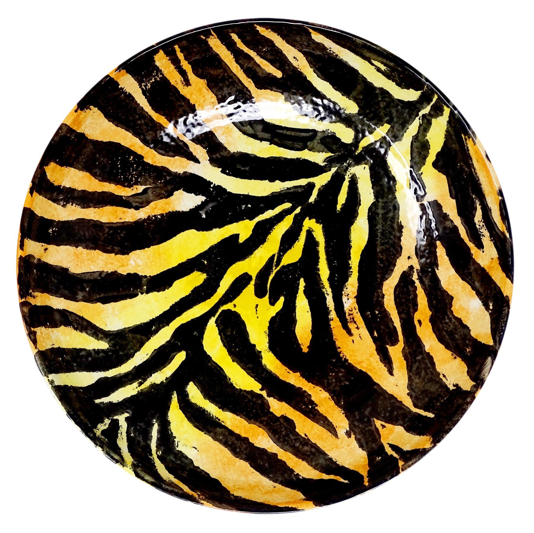 Lashuma Servierteller Tiger, Keramik, cm Pastateller, Ø rund 24 Tiefer Servierschüssel