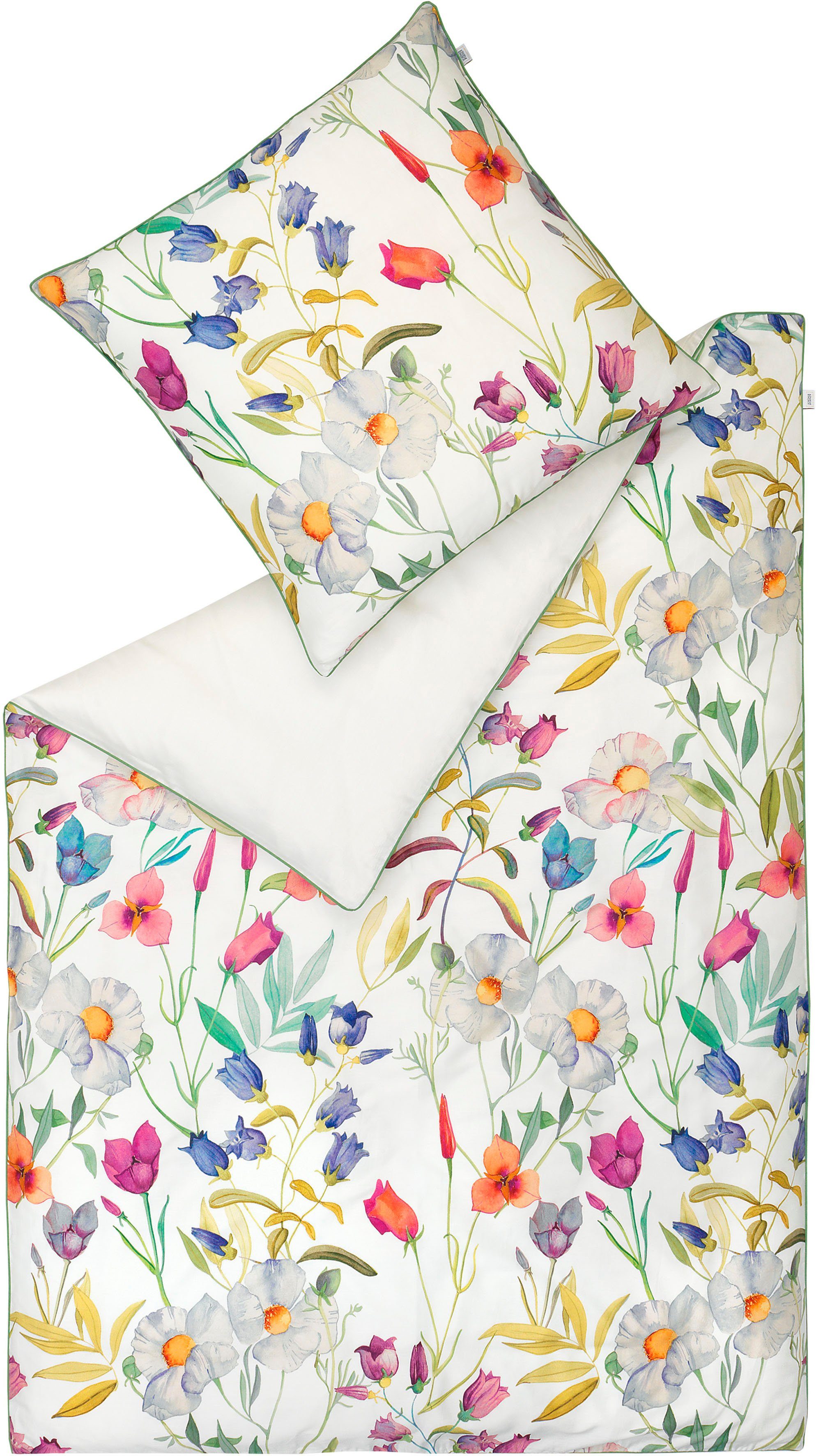 Bettwäsche Fiori, SCHÖNER WOHNEN-Kollektion, Satin, 2 teilig, aus nachhaltigerer Baumwolle