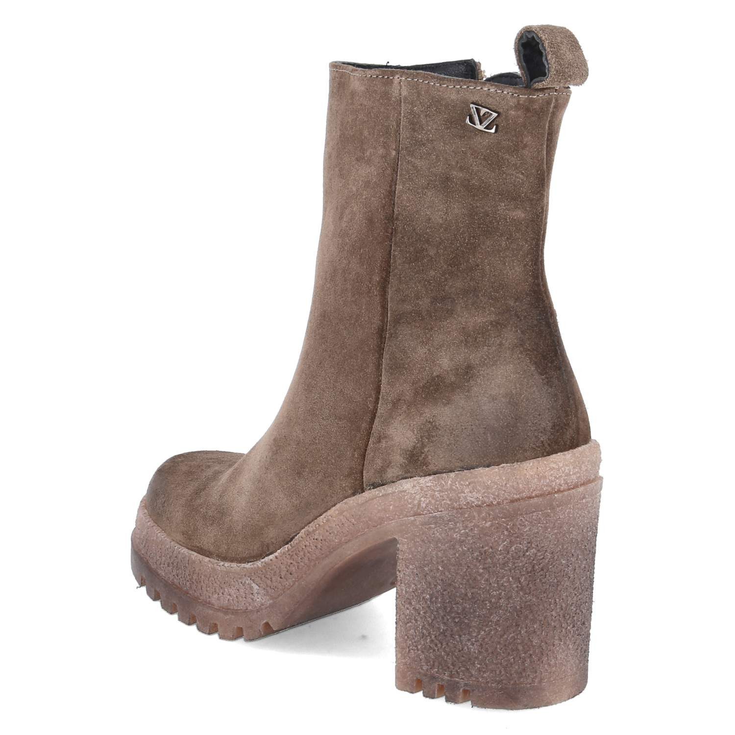 Lazamani LAZAMANI LA85727 TAUPE Damen Glattleder beige Schlupfstiefel