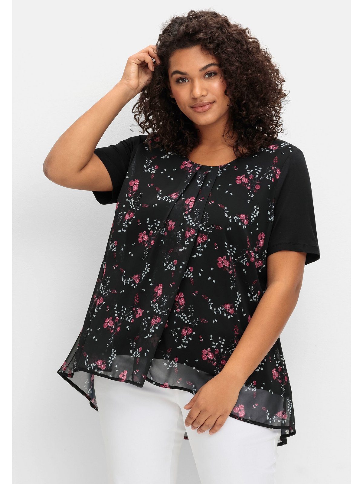 Sheego Blusenshirt Große Größen aus Jersey günstig online kaufen