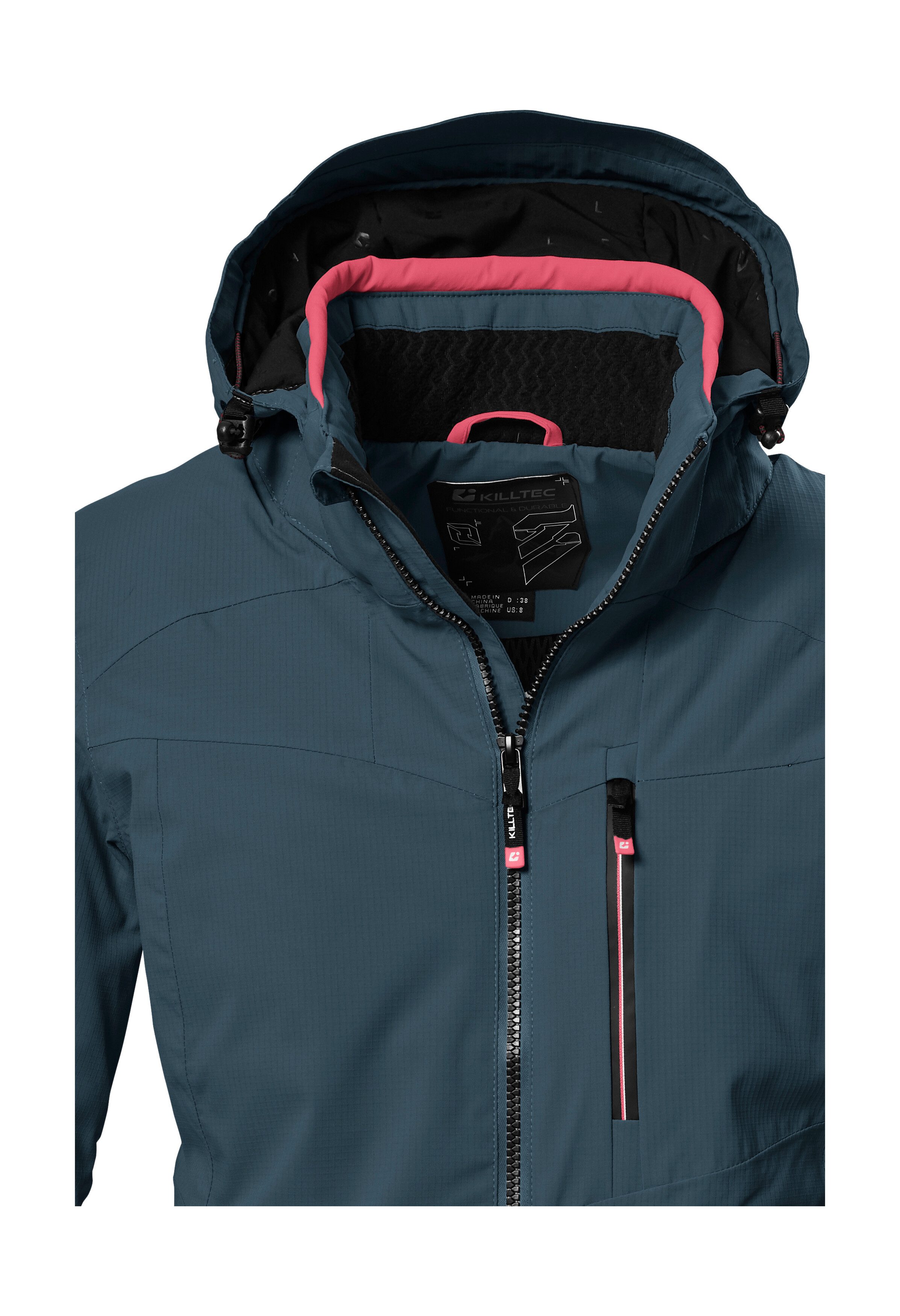 Killtec Skijacke KSW 36 WMN SKI JCKT Wasserdichte Damenjacke mit abnehmbarer Kapuze und Schneefang