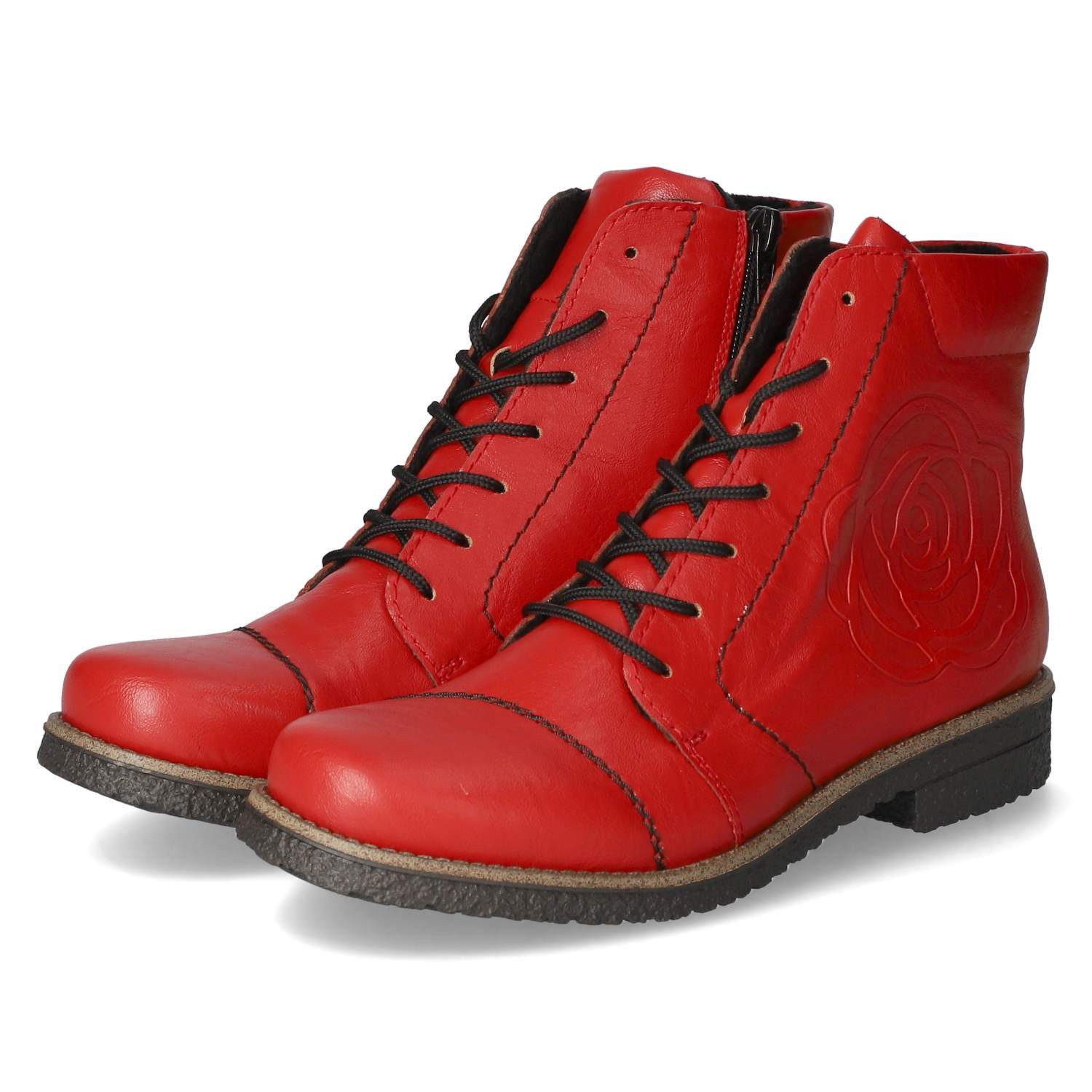 Rieker Rieker 73504-33 Damen Kunstleder rot Schnürstiefel