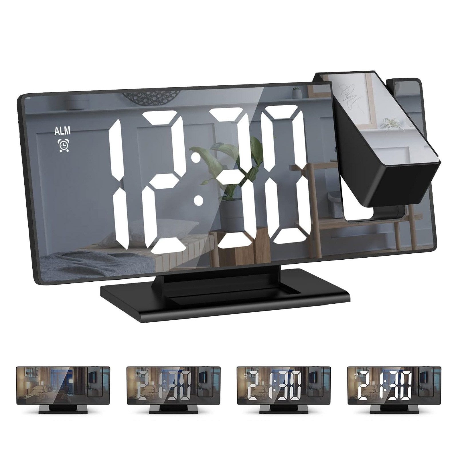 REDOM Projektionswecker Elektronische Uhr LED Digitaluhr USB Beamerwecker m günstig online kaufen