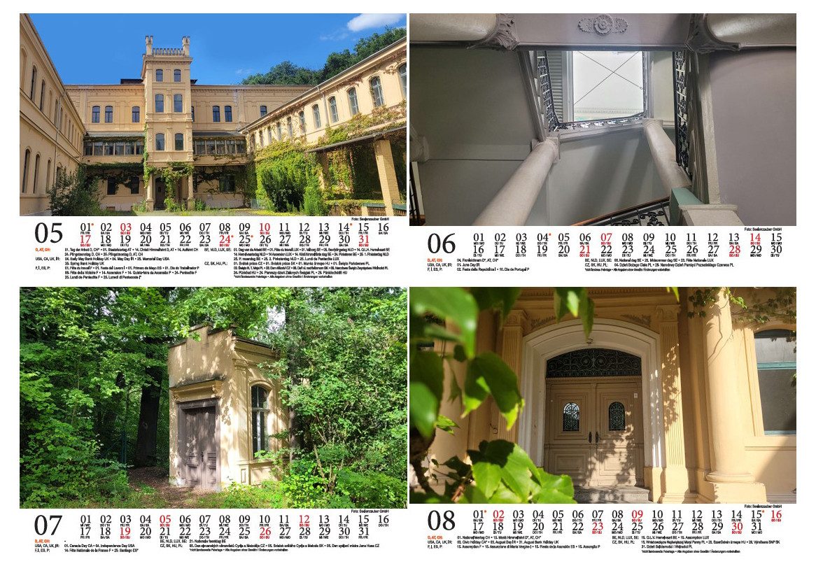 Seelenzauber Wandkalender Reisezauber Rosenwerk Flachsspinnerei Hirschfelde DIN A5 Kalender 2026