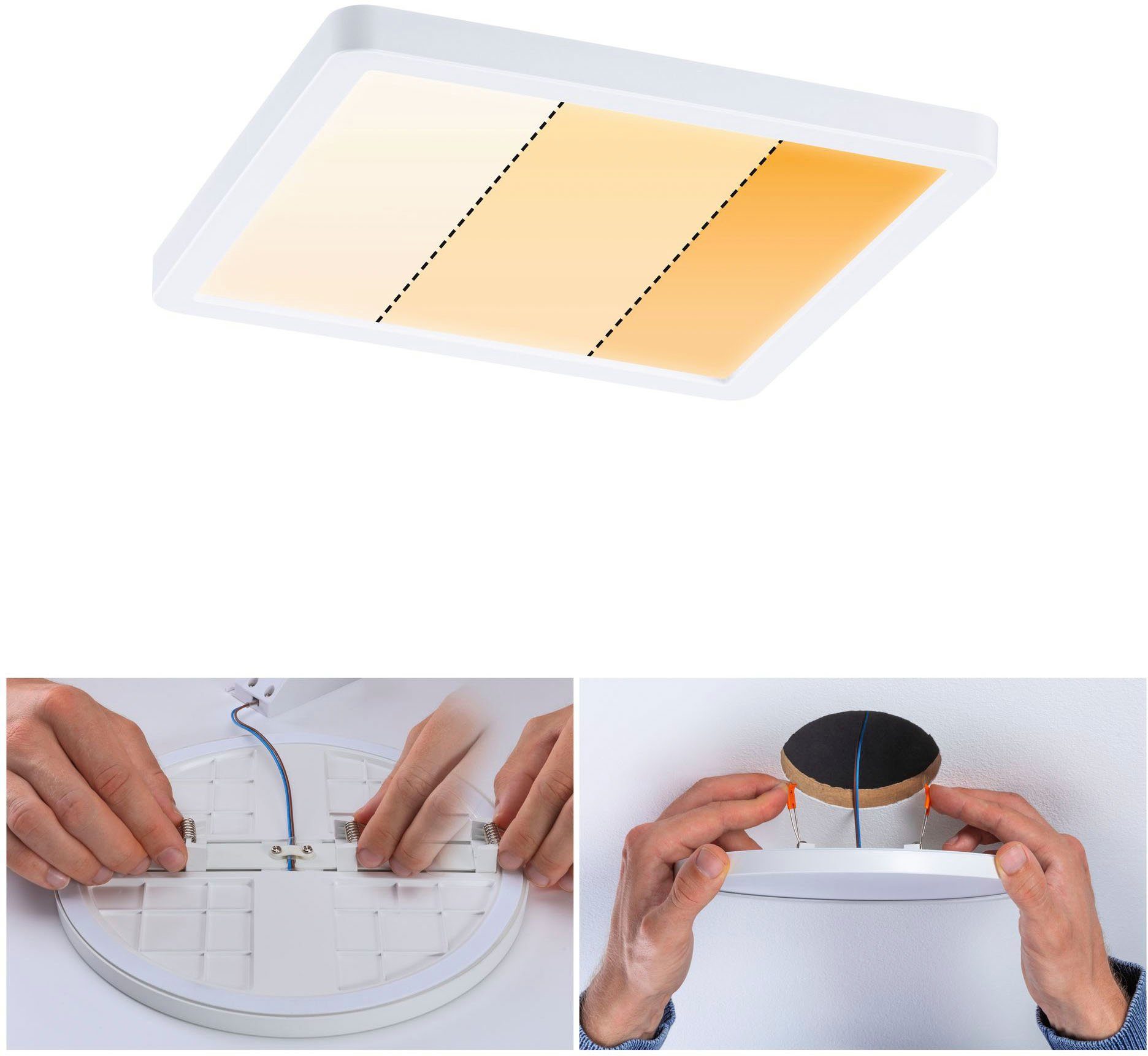 LED Paulmann fest integriert, Memoryfunktion, Einbauleuchte Areo, LED-Modul, LED WarmDim-Stepschaltung Warmweiß,