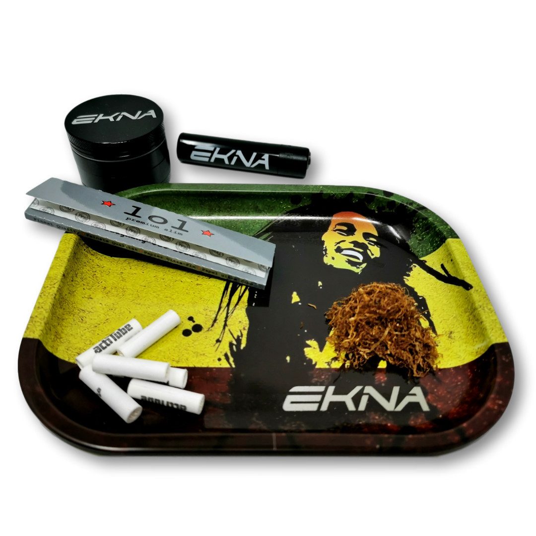 EKNA Tablett Rolling Tray - Drehunterlage - Bau Tablett - Bröselschale, Metall, (1-tlg), Randhöhe 1,6cm!
