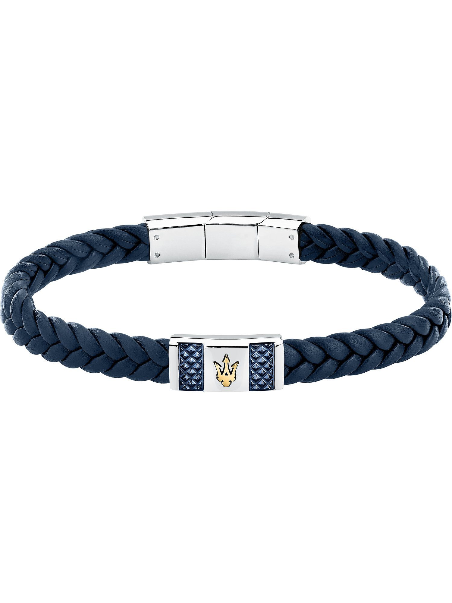 MASERATI Edelstahlarmband Maserati Herren-Armband Edelstahl, Leder, Modern günstig online kaufen